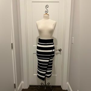 NWT Gabrielle Union for New York & Company NY&CO Striped Faux Wrap Skirt